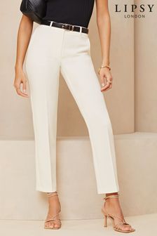 Lipsy White Tailored Tapered Smart Trousers (826775) | €41