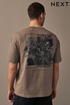 ダークニュートラル - Relaxed Fit Floral Back Print T-shirt (827122) | ￥3,230