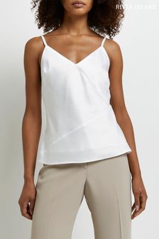 River Island White Asymmetric Seam Cami (827259) | €11