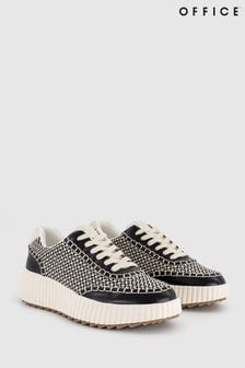 Office Black Contrast Stitch Trainers (827404) | $118