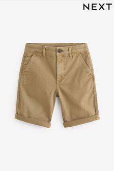 Tan Brown Washed Chinos Shorts (12mths-16yrs) (827718) | AED39 - AED68
