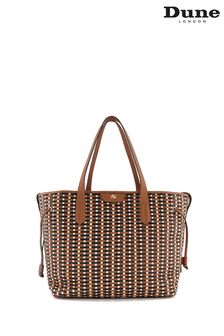 Dune London Tan Daitlynn Large Woven Shopper Brown Bag (828301) | 128 €