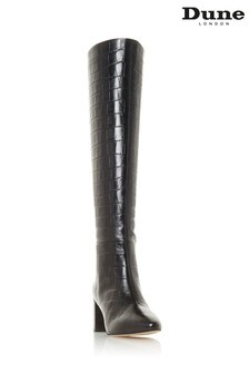 Bottes hautes Dune London Saffia noires à bout pointu
