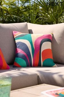 Fushsia Pink 50 x 50cm Outdoor Bright Abstract Cushion (828771) | 78 QAR