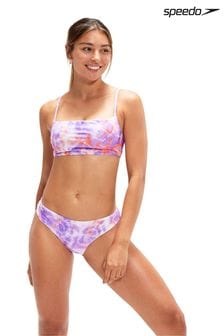 Speedo Damen Lila Bedruckter Verstellbarer Bikini (828829) | 32 €