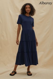 Albaray Blue Tiered Jersey Dress (828931) | 87 €