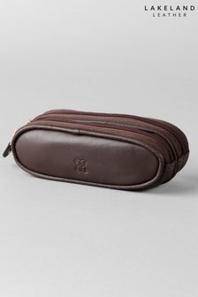 Brązowy - Podwójne skórzane etui na okulary Lakeland Leather (828998) | 160 zł