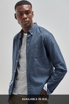 Dark Blue Regular Fit Long Sleeve Oxford Shirt (829479) | €13