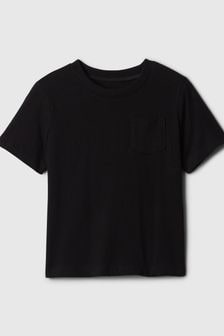 Črna - Majica s kratkimi rokavi in okroglim ovratnikom z žepom Gap (novorojenčki-5yrs) (830400) | €7