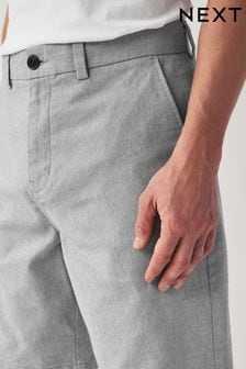 Hellblau/Strukturiert - Straight Fit - Stretch-Chinos-Shorts (830666) | 36 €