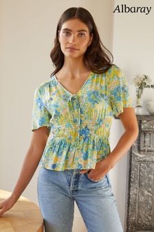 Бежевая блузка с цветочным принтом Albaray Lucy (831205) | €41
