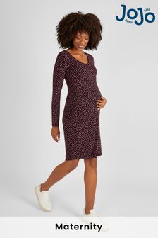 JoJo Maman Bébé Black Spot Print Maternity & Nursing Dress (832083) | €21.50
