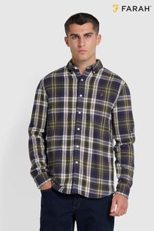 Farah Green Greenwood Long Sleeve Check Shirt (832502) | OMR23