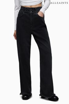 AllSaints Black Wide Leg Hailey Jeans (832526) | $221