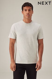 Gris - Lit 1 place - T-shirt chiné imprimé cerf (833192) | €10