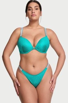 Capri Sea Blue - Victoria's Secret Shine Strap Swim Bikini Top (833206) | kr1 190
