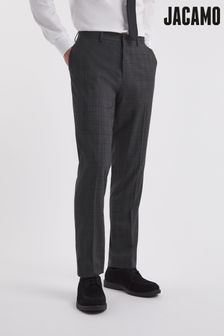 Jacamo Grey Michael Charcoal Check Suit Trousers (833492) | 172 zł
