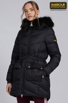 Barbour® International Black & Khaki Green Tampere Puffer Quilted Jacket (833703) | 130 €