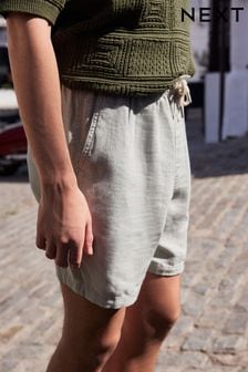 Sage Green Cotton Linen Dock Shorts (834959) | 28 €
