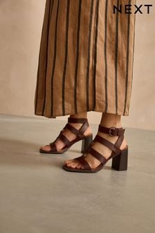 Wine Red Forever Comfort® Strappy Block Sandals (835594) | $57