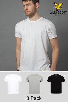 Lyle & Scott Black, White & Grey Lounge T-Shirts 3 Pack