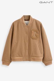 GANT Natural Wool Twill Gant Varsity Jacket (836314) | €204