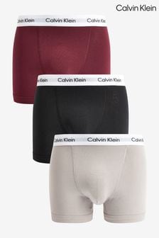 Biały - Zestaw 3 par bawełnianych bokserek ze streczem Calvin Klein (836700) | 132 zł