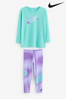 Nike Purple Little Kids Long Sleeve T-Shirt and Leggings Set (837144) | €48