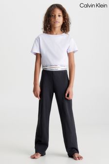 Calvin Klein Mädchen Moderner Strick-Pyjama aus Baumwolle, Violett (837581) | 39 €