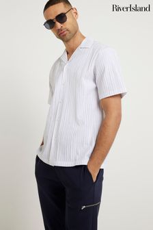 River Island White Formal Seersucker Shirt (837890) | €42