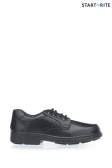 Czarne skórzane buty szkolne Start Rite Isaac o szerokim kroju ze sznurowaniem (837919) | 182 zł