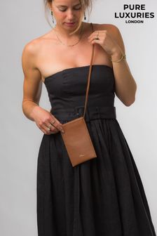 Pure Luxuries London Lana Nappa Leather Cross-Body Phone Bag (838130) | LEI 173