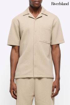 River Island Natural Regular Fit Quilted Shirt (838315) | NT$1,630