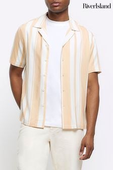 River Island Pink Beach Stripe Shirt (838578) | AED170