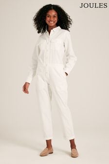 Joules White Long Sleeve Cotton Boiler Suit (838652) | €129