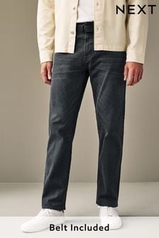 Grey Straight Belted Authentic Jeans (839136) | 53 €