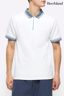 River Island -бежевая бейсбольная футболка с контрастной лентой (839153) | €41