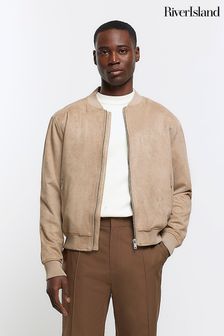 River Island Suedette Bomber Jacket