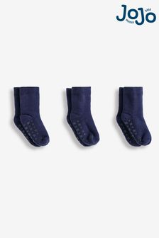 Темно-синий - Набор из 3 пар толстых носков Jojo Maman Bébé (83N450) | €16