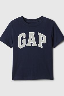 Синий - Хлопковая футболка с короткими рукавами и круглым вырезом Gap (новорожденный - 5лет) (840204) | €11