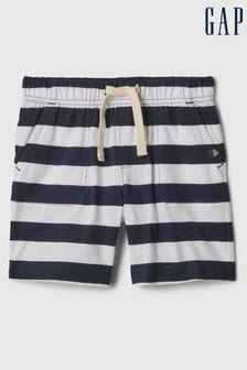 Gap Navy Blue/White Pull On Shorts (Newborn-5yrs) (840297) | €11