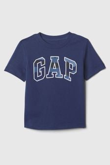 Azul - Camiseta de cuello redondo y manga corta con logo de Gap (recién nacido - 5 años) (840418) | 11 €