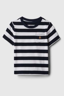 Gap Navy/Blue Brannan Bear Stripe Short Sleeve Crew Neck T-Shirt (Newborn-5yrs) (840507) | €9