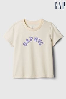 Gap Cream Graphic NYC Arch Logo Short Sleeve T-Shirt (Newborn-5yrs) (840588) | kr195