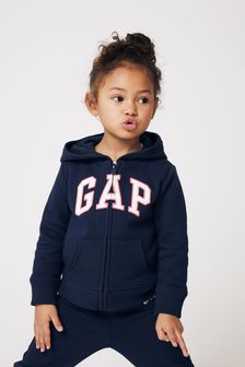 Gap Kapuzensweatshirt mit Reißverschluss und Bogenlogo für Babys (Neugeborenes - 5 Jahre) (841026) | 31 €