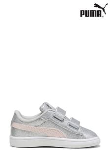 Puma Grey Toddlers Smash 3.0 Glitz Glam Trainers (841778) | SGD 68