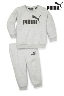 Puma Grey Babies Essentials Minicats Crew Neck Jogger Suit (841935) | $71