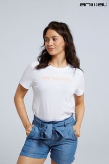 Белый - Женская футболка из органического хлопка с логотипом Animal Marina (842121) | €27