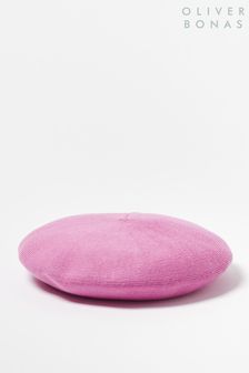 Oliver Bonas Pink Premium Beret Hat (842400) | AED133