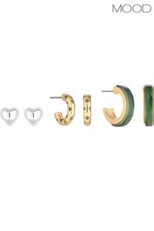 Mood Verschiedene Ohrringe aus Harz mit Herzdesign im 3er-Pack (842748) | 28 €